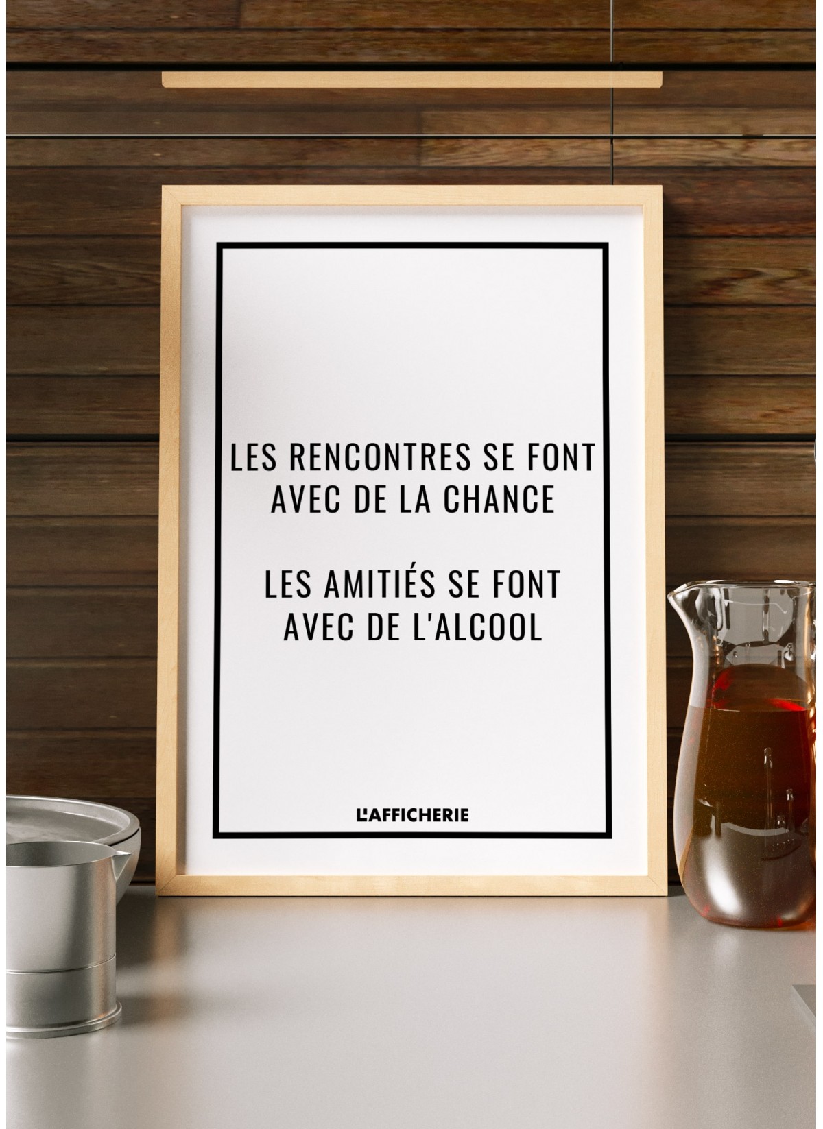 Affiche "Les rencontres se font avec de la chance..."