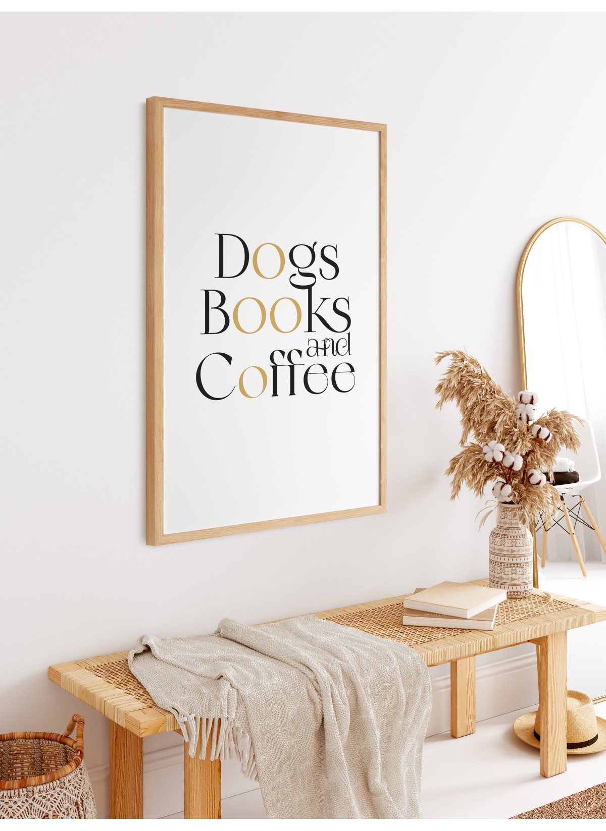 Affiche Dogs Book and Coffee