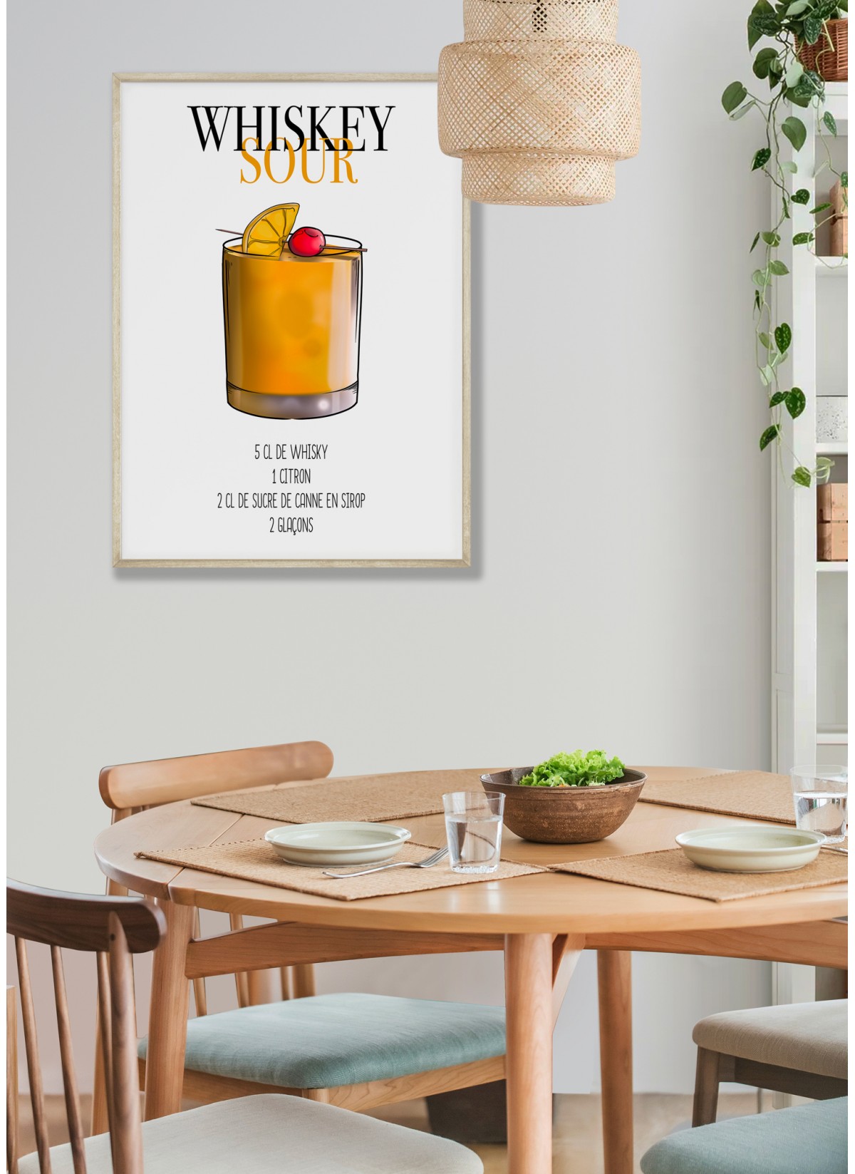 Affiche Cocktail Whiskey Sour
