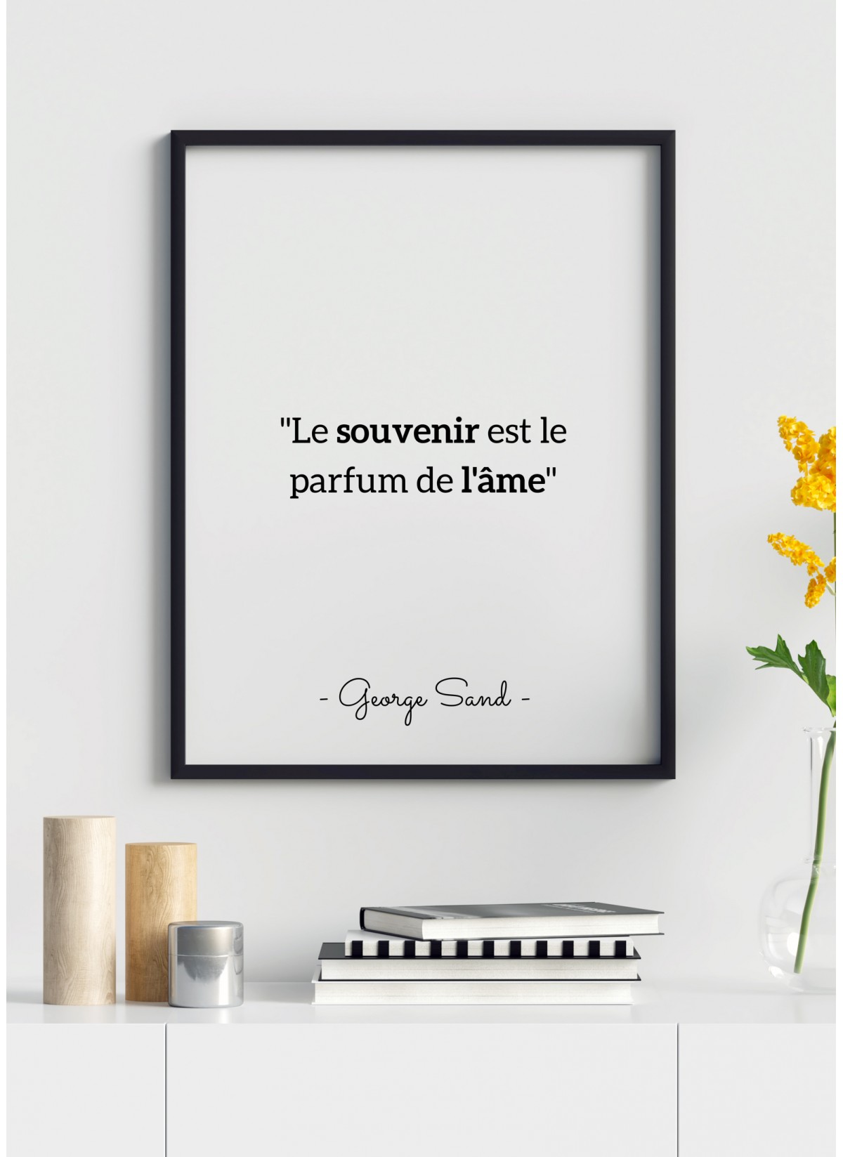 Affiche George Sand  "Le souvenir est le parfum de l'âme"