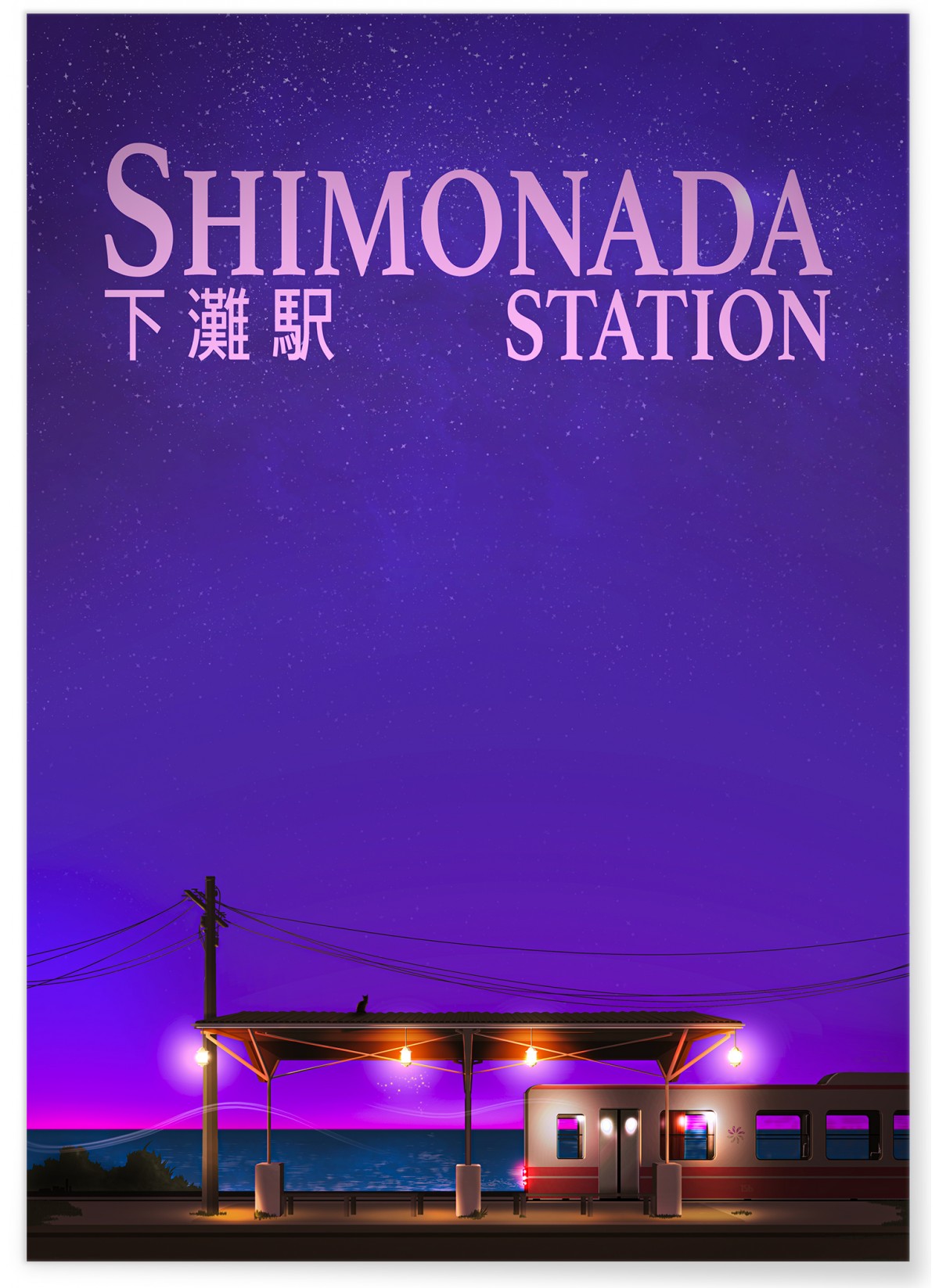 Affiche Shimonada Station nuit