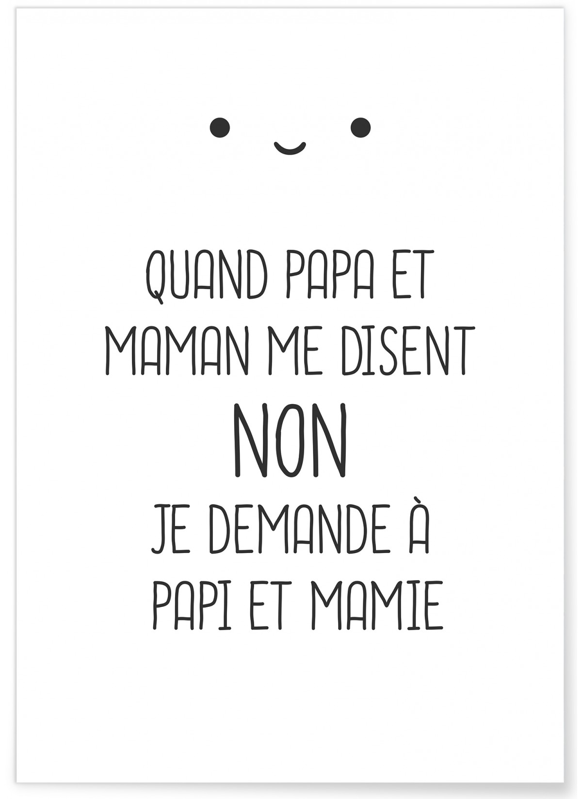 Affiche "Quand papa et maman disent non..."