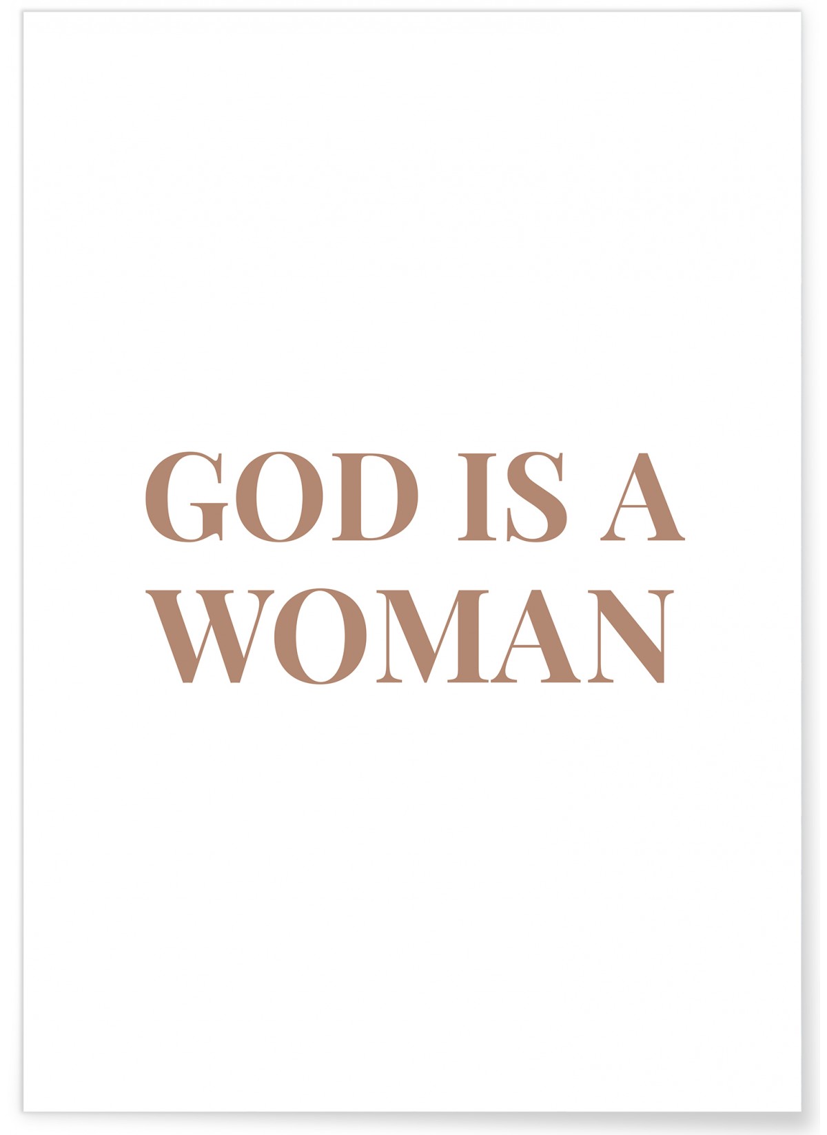 Affiche God is a women