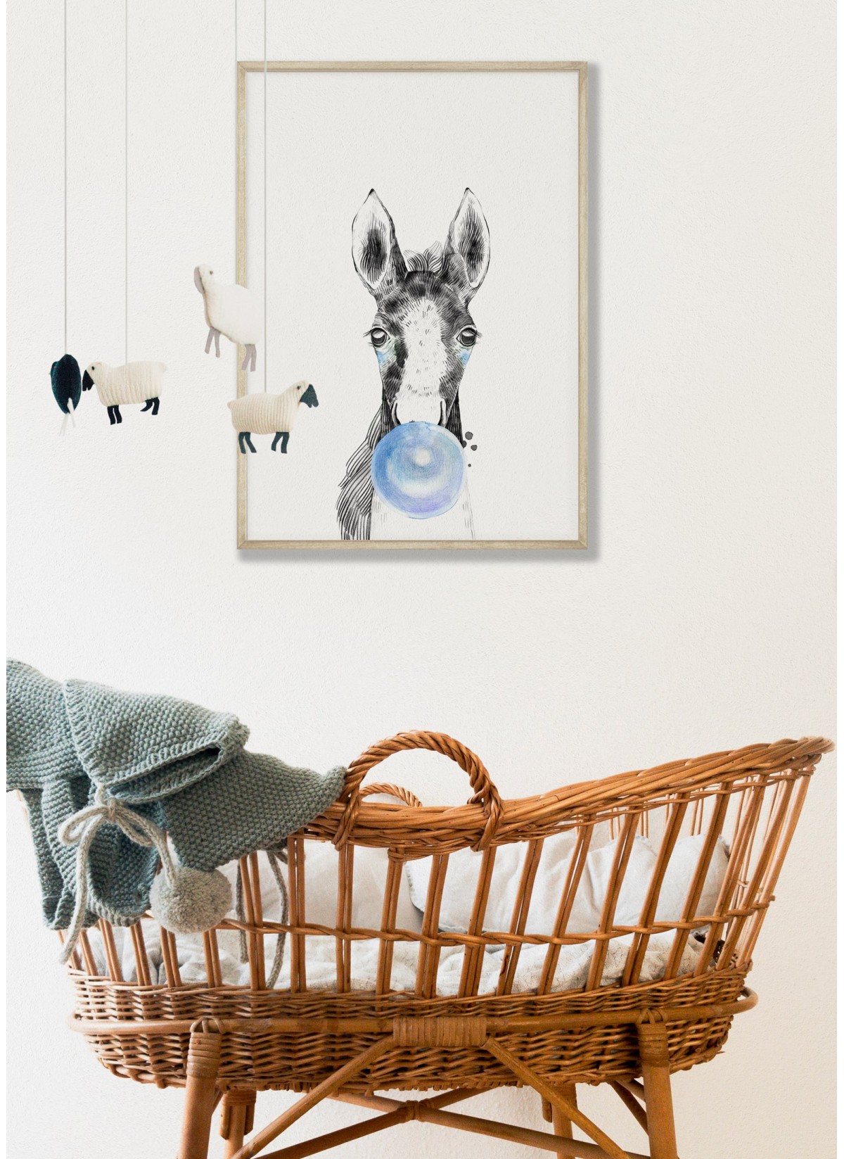 Poster Bulle de Cheval Bleue
