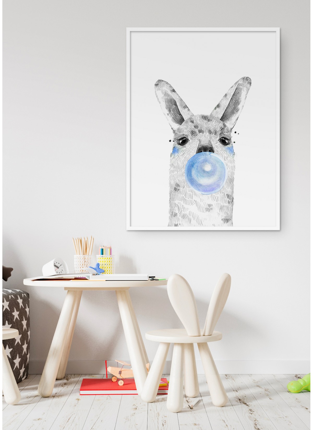 Poster Bulle d'Alpaga Bleue