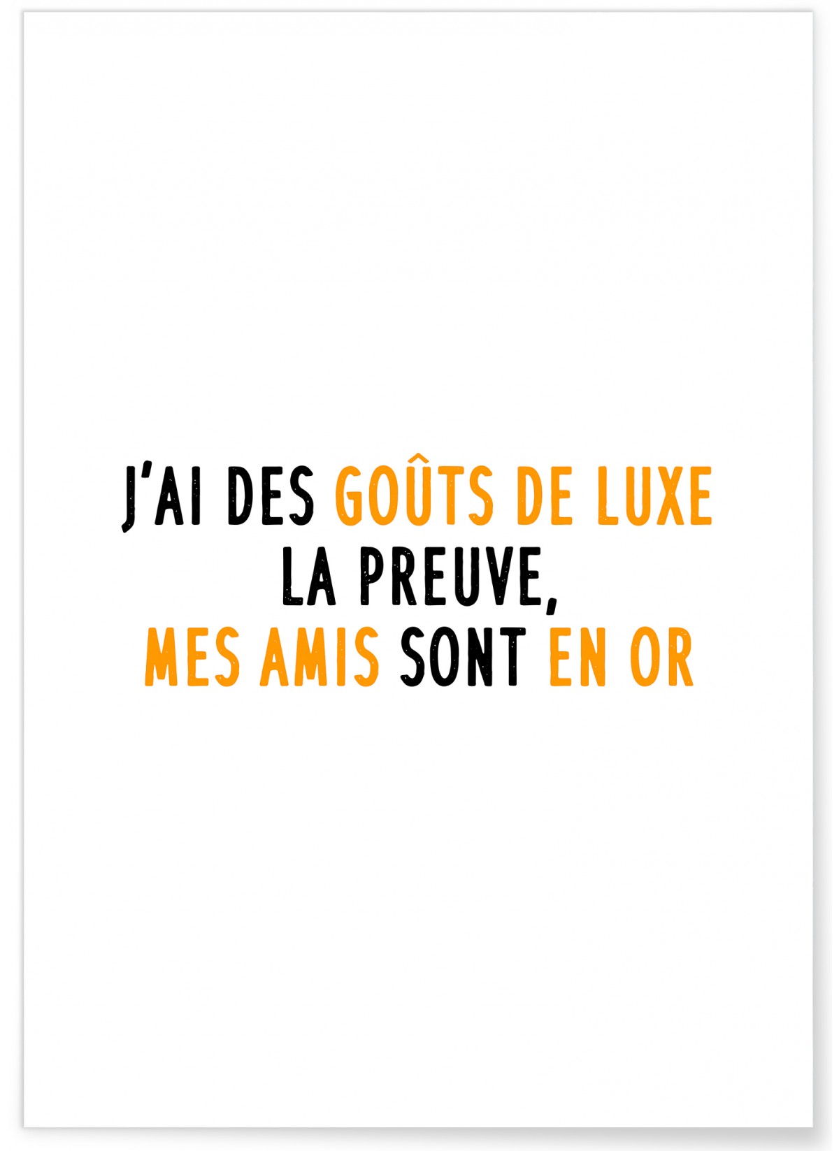 Affiche Goûts de luxe