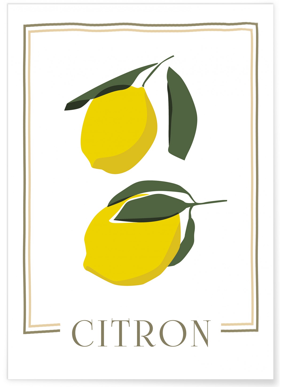 Affiche Abstract Citron