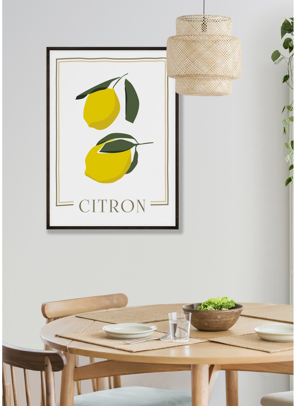 Affiche Abstract Citron
