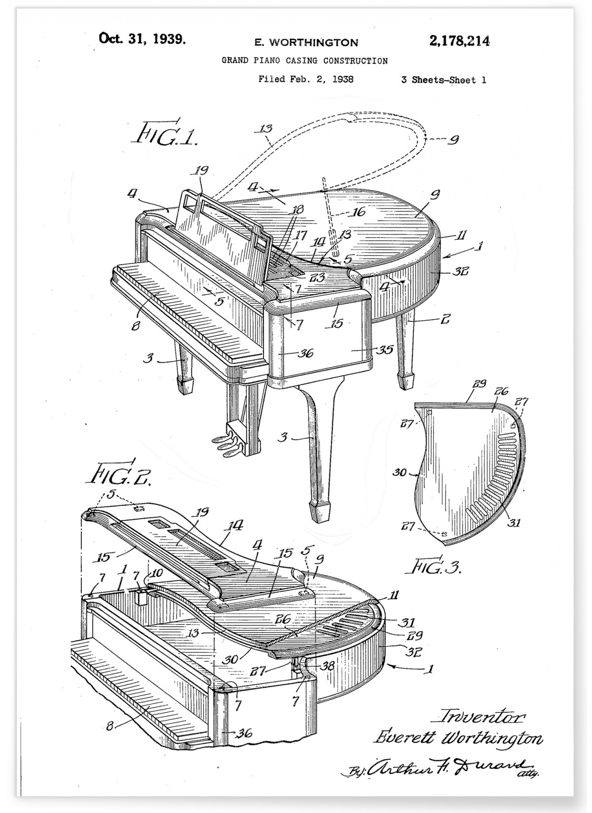 Affiche Brevet Piano