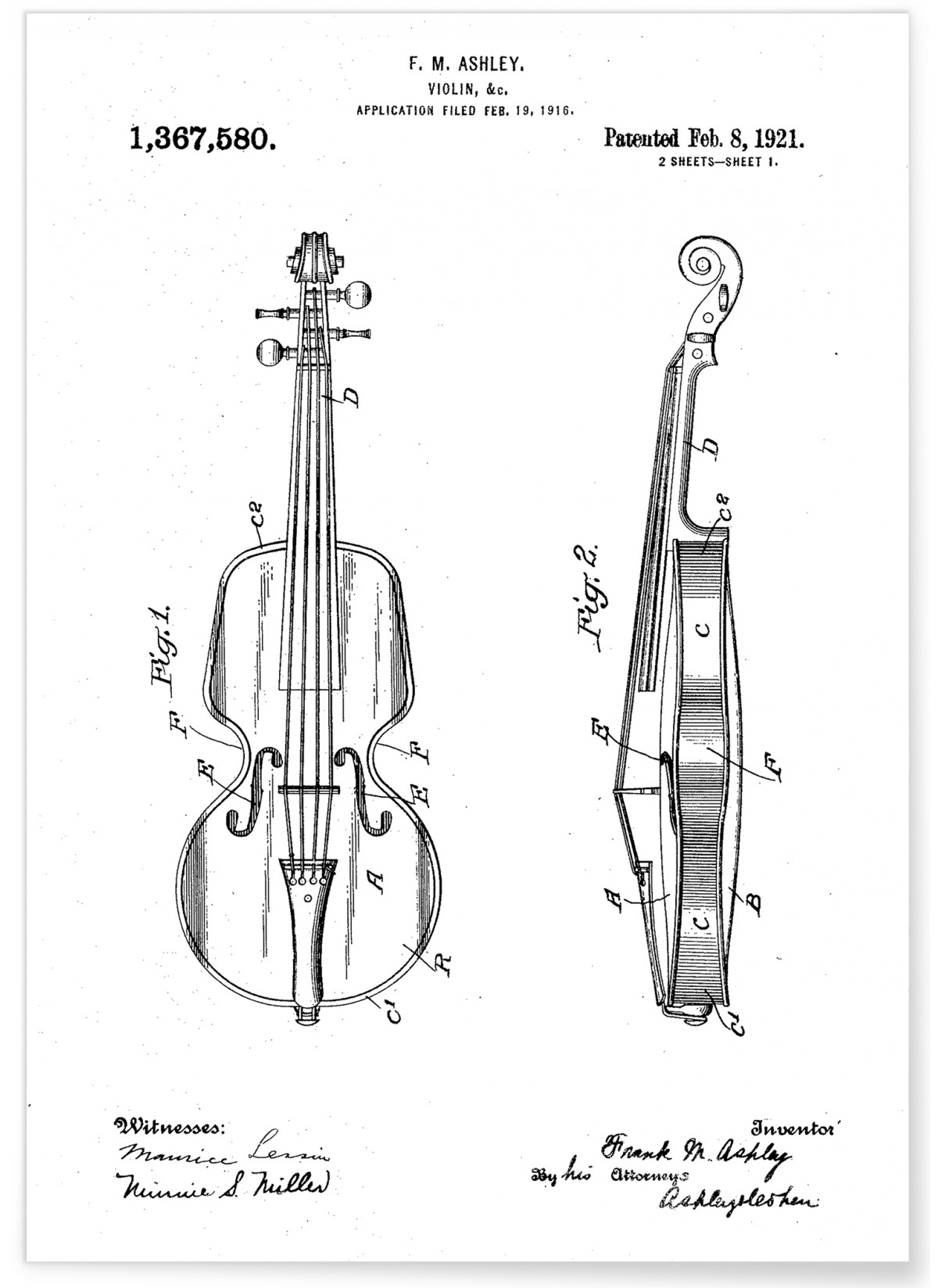 Affiche Brevet Violon