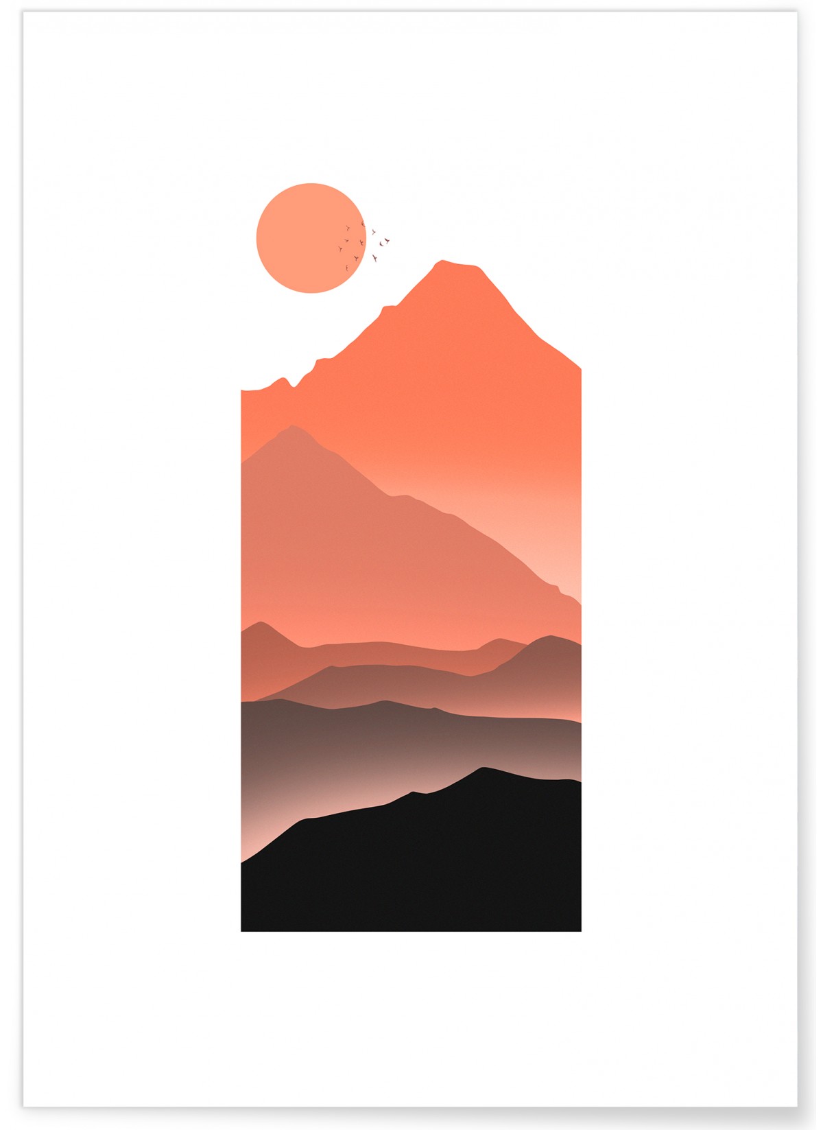 Affiche Montagne du soleil