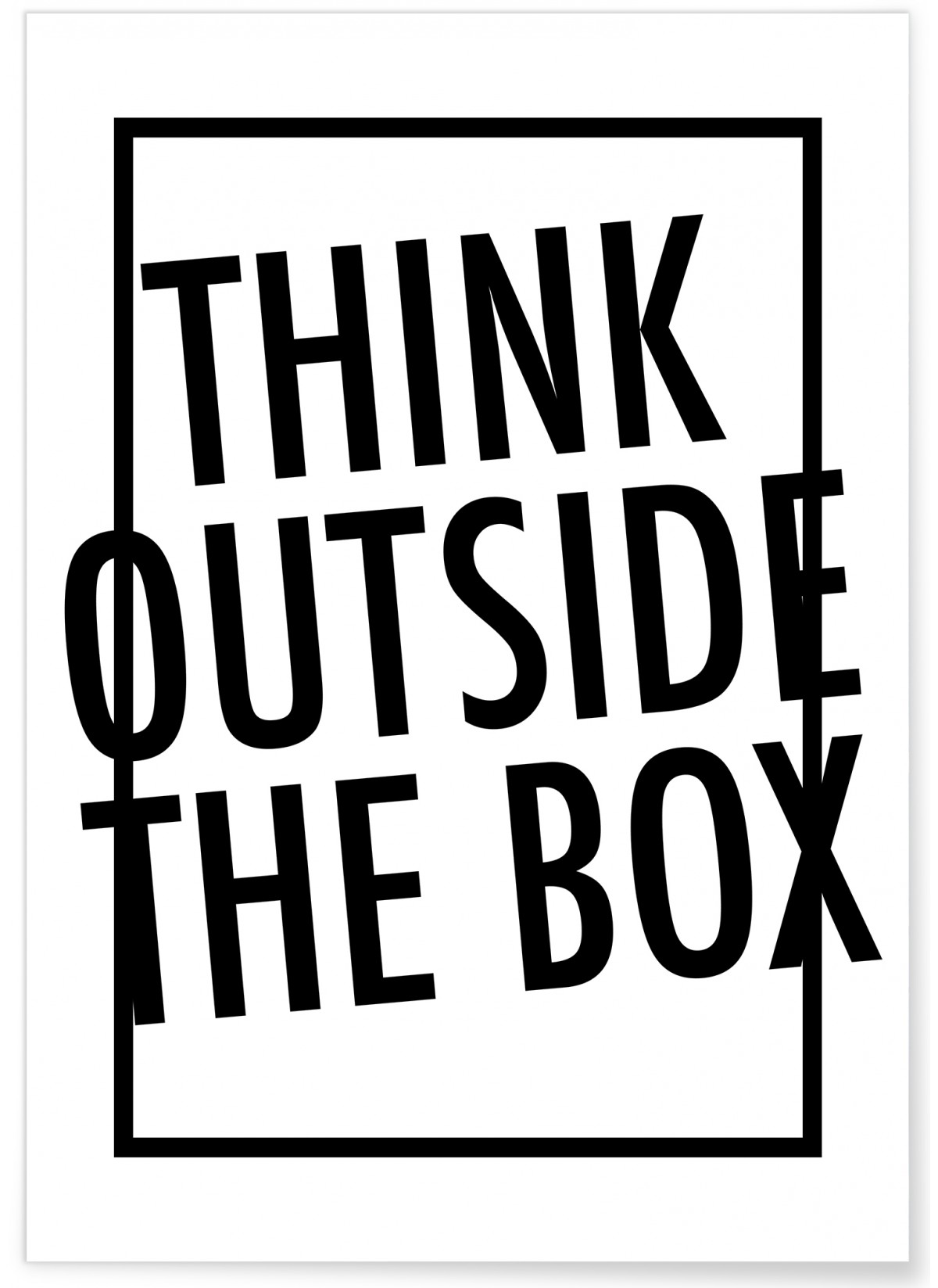 Affiche "Think Outside the box"