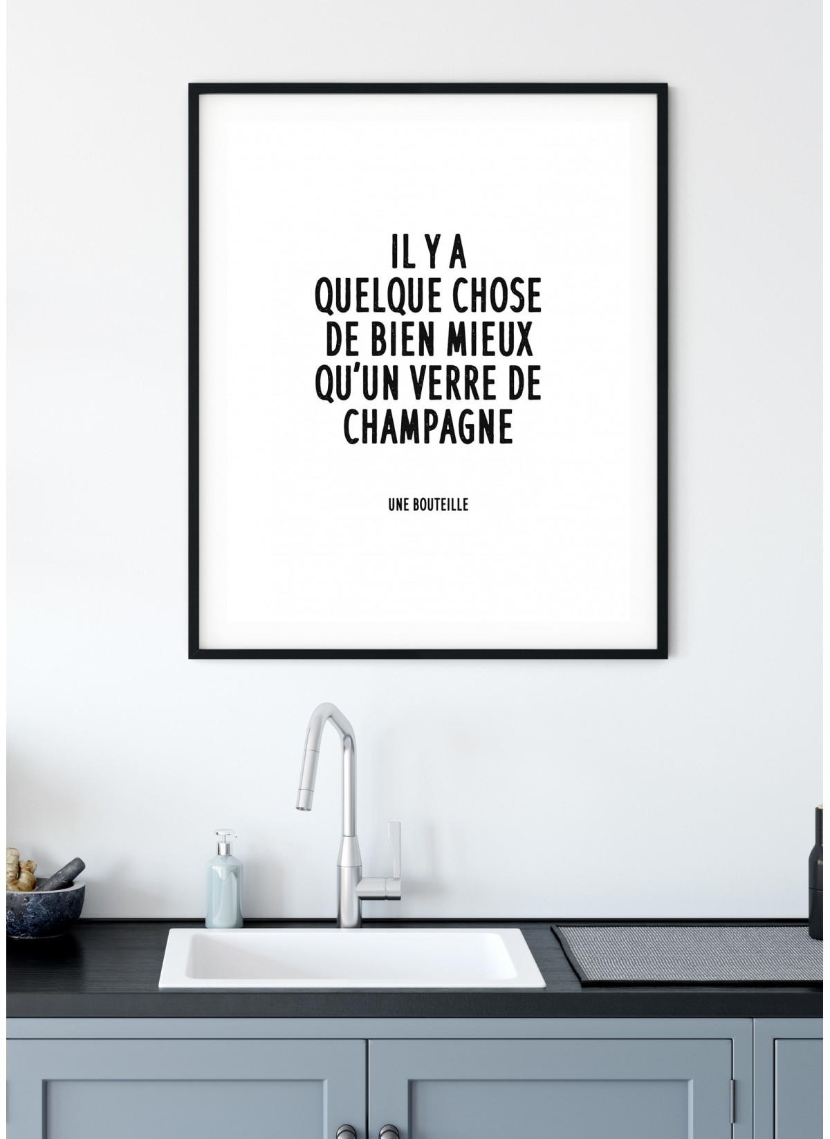 Poster "Il y a quelque chose de bien mieux qu'un verre de champagne"