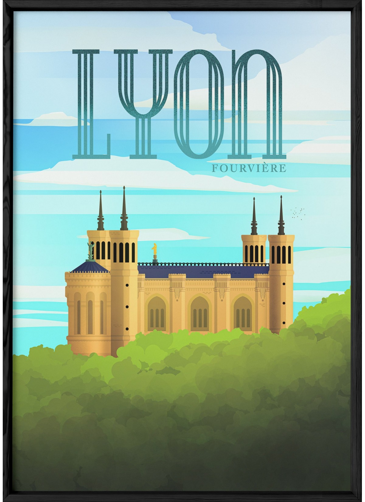 Affiche Lyon Fourvière