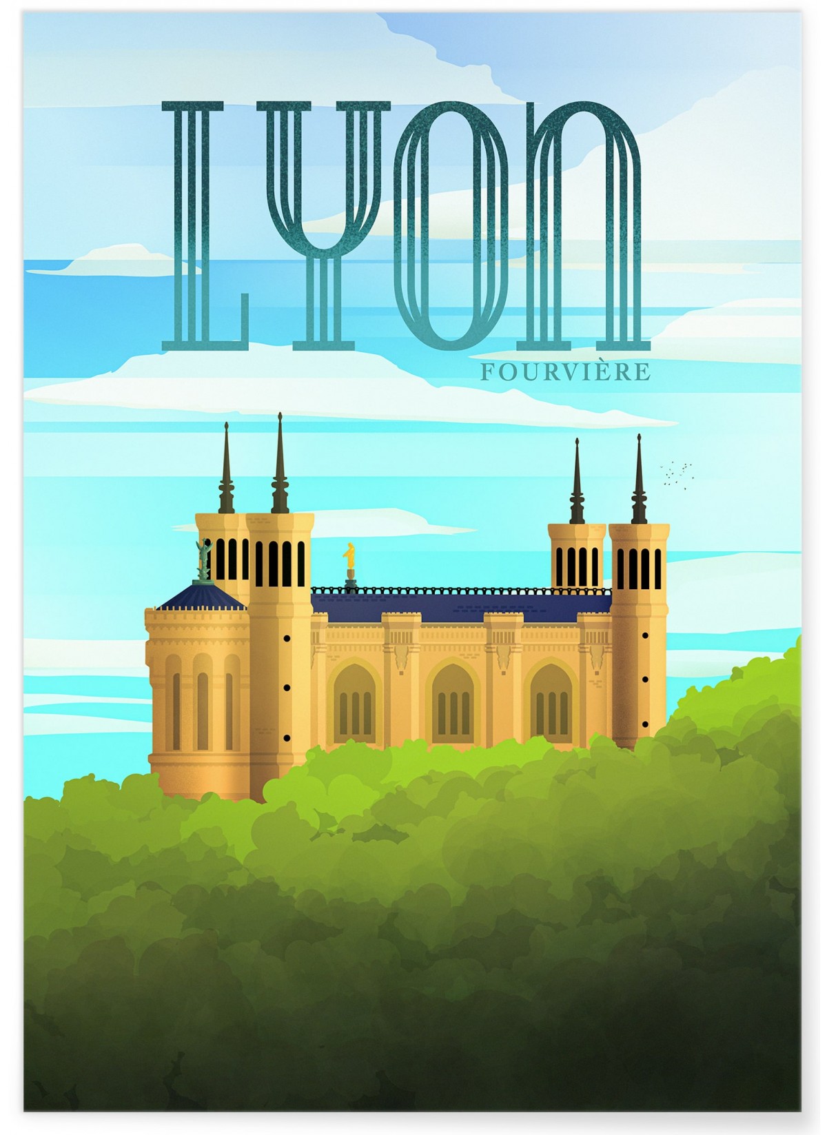 Affiche Lyon Fourvière