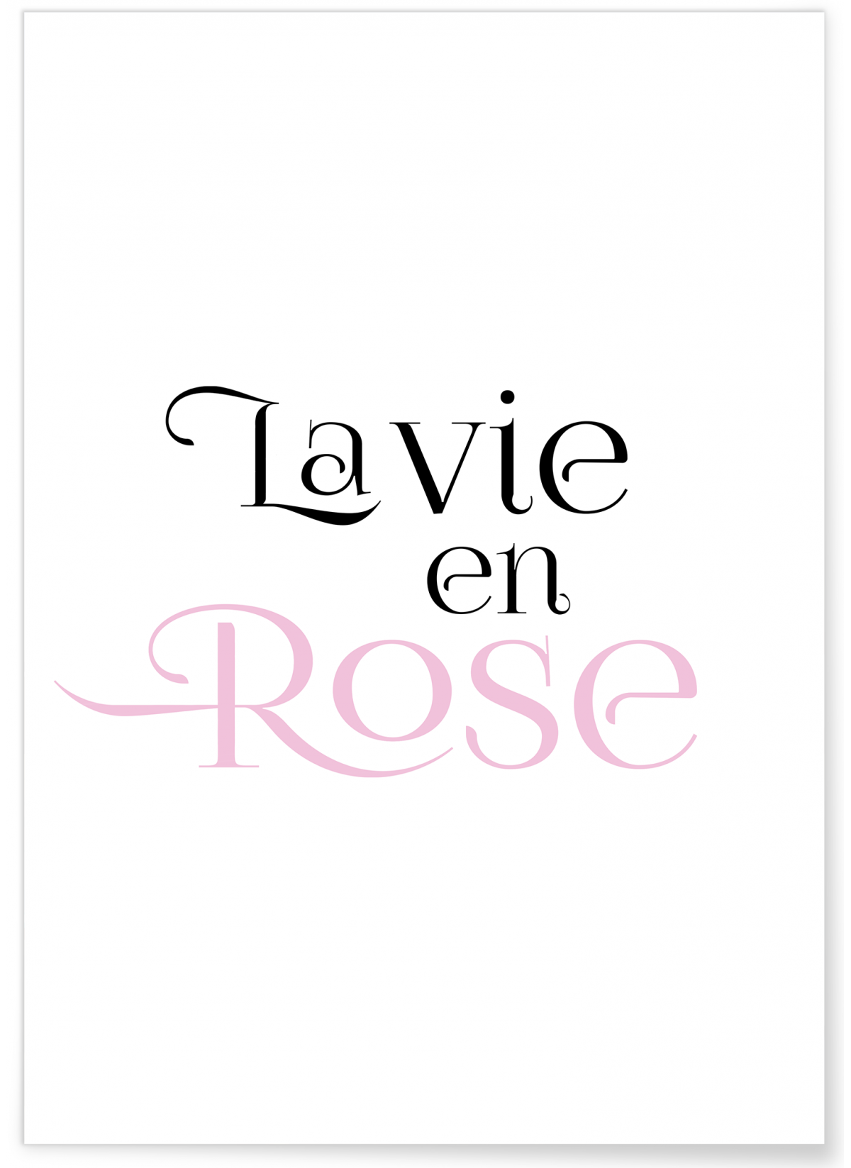 Affiche La vie en rose