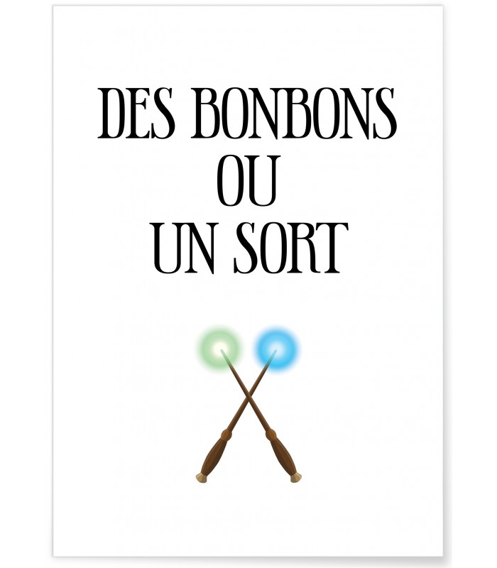 Affiche Des bonbons ou un sort