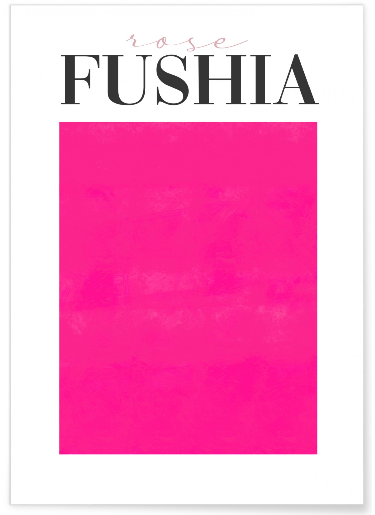 Affiche Rose Fushia