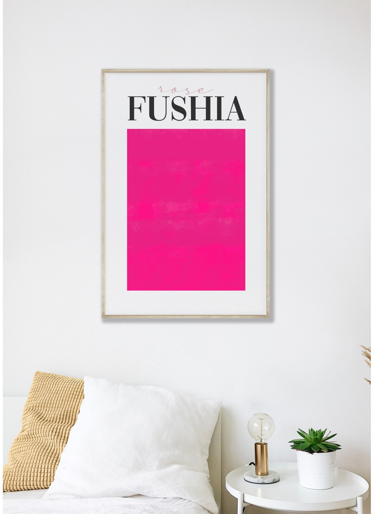 Affiche Rose Fushia