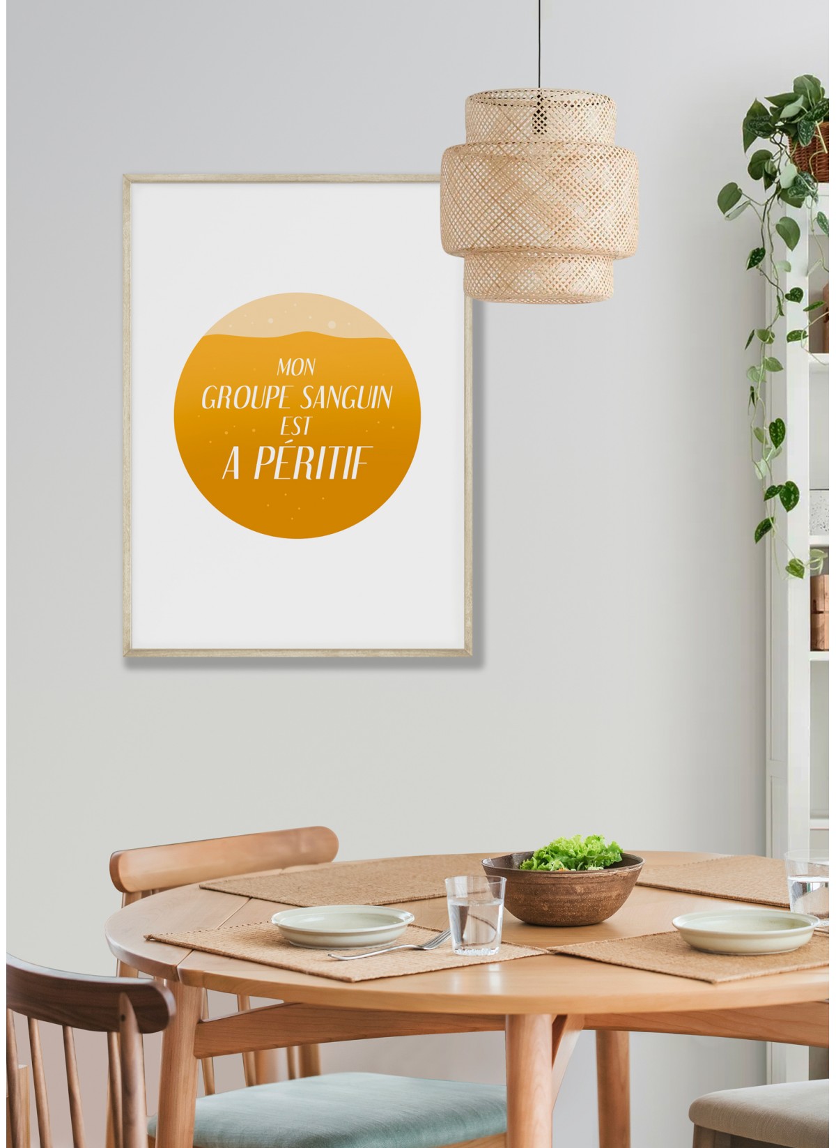Affiche Groupe sanguin A péritif