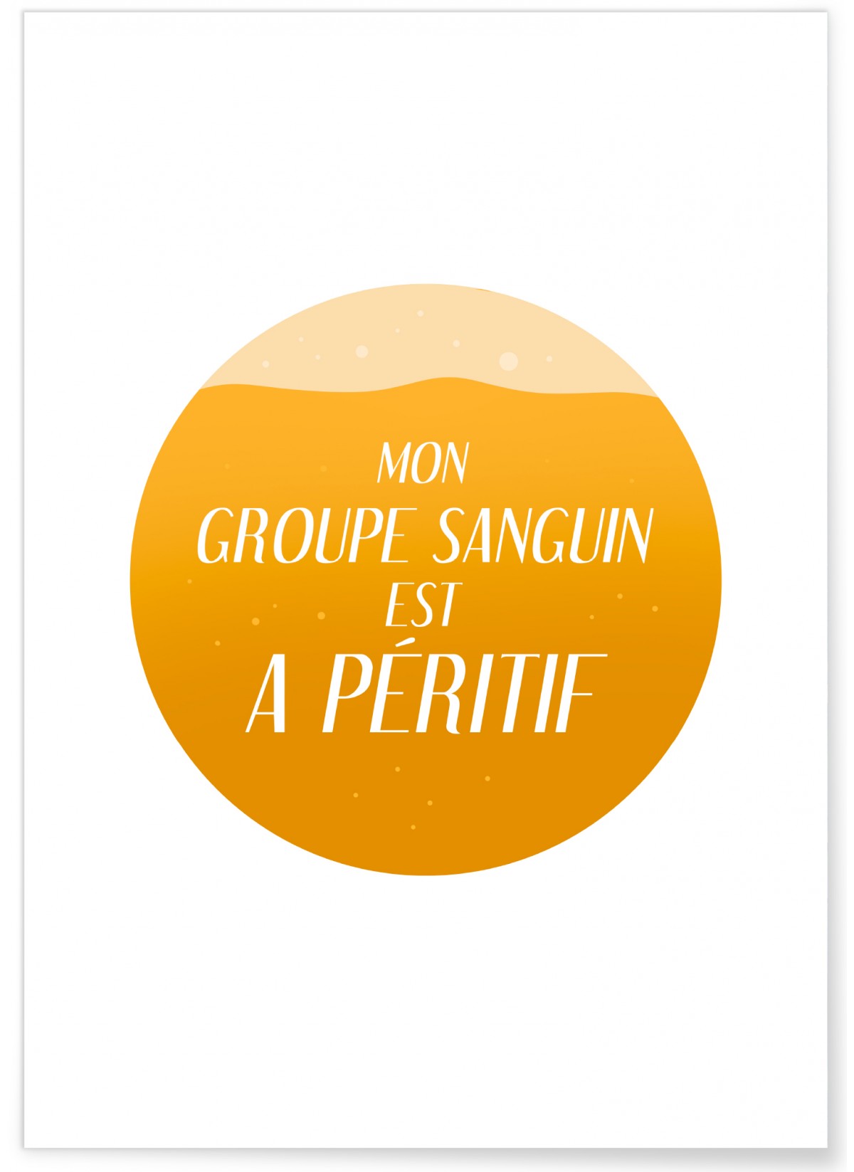 Affiche Groupe sanguin A péritif