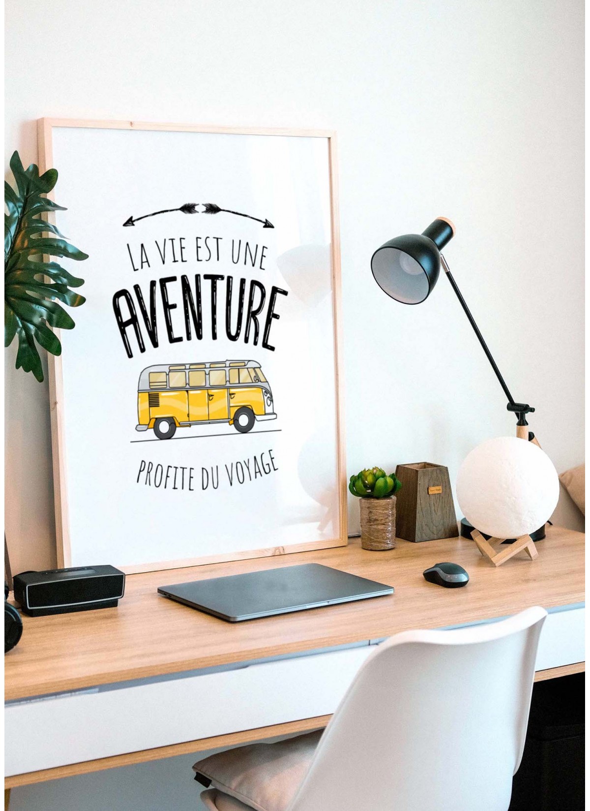 Affiche "La vie est une aventure, profite du voyage"