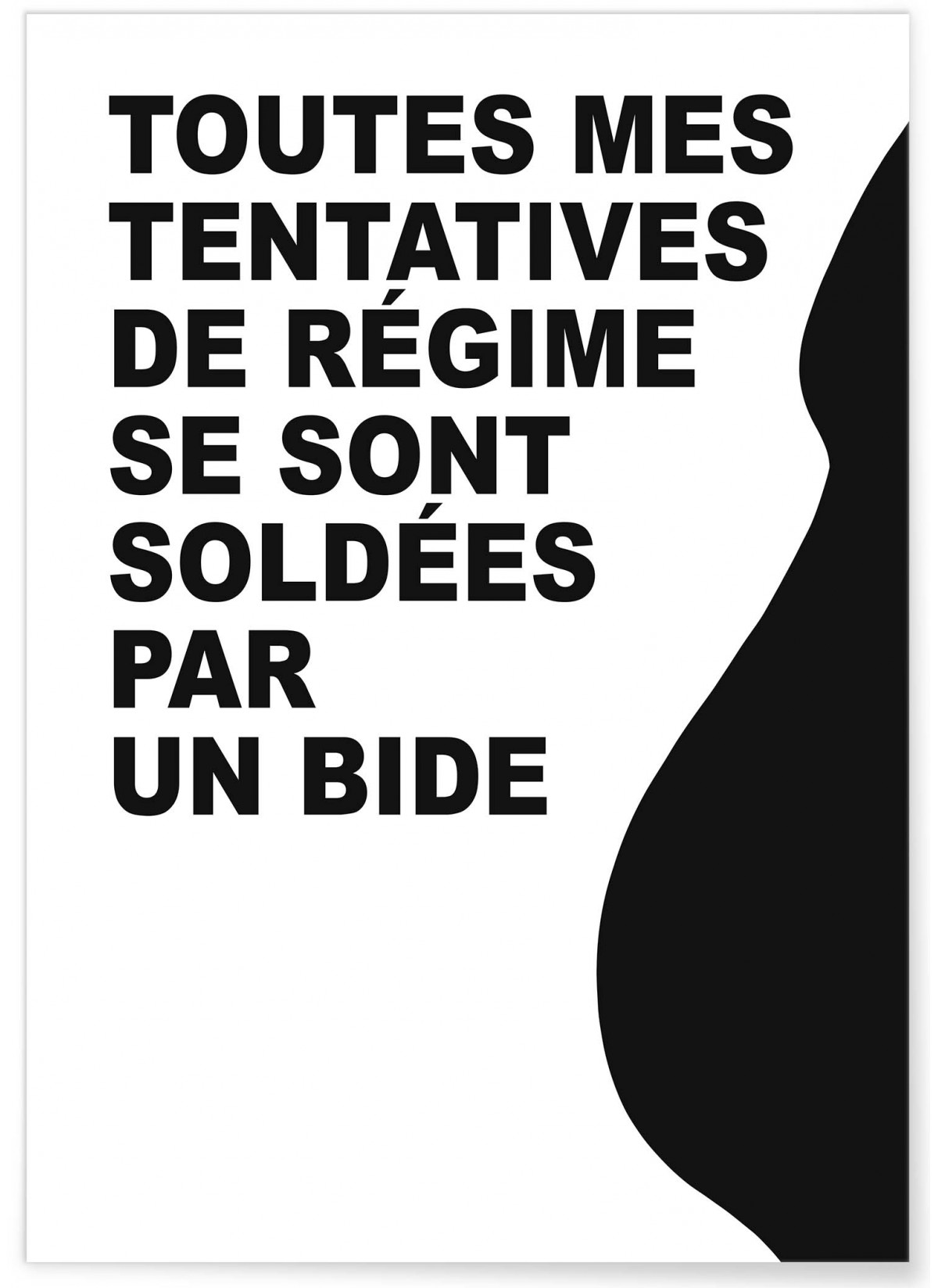 Affiche "Le bide"