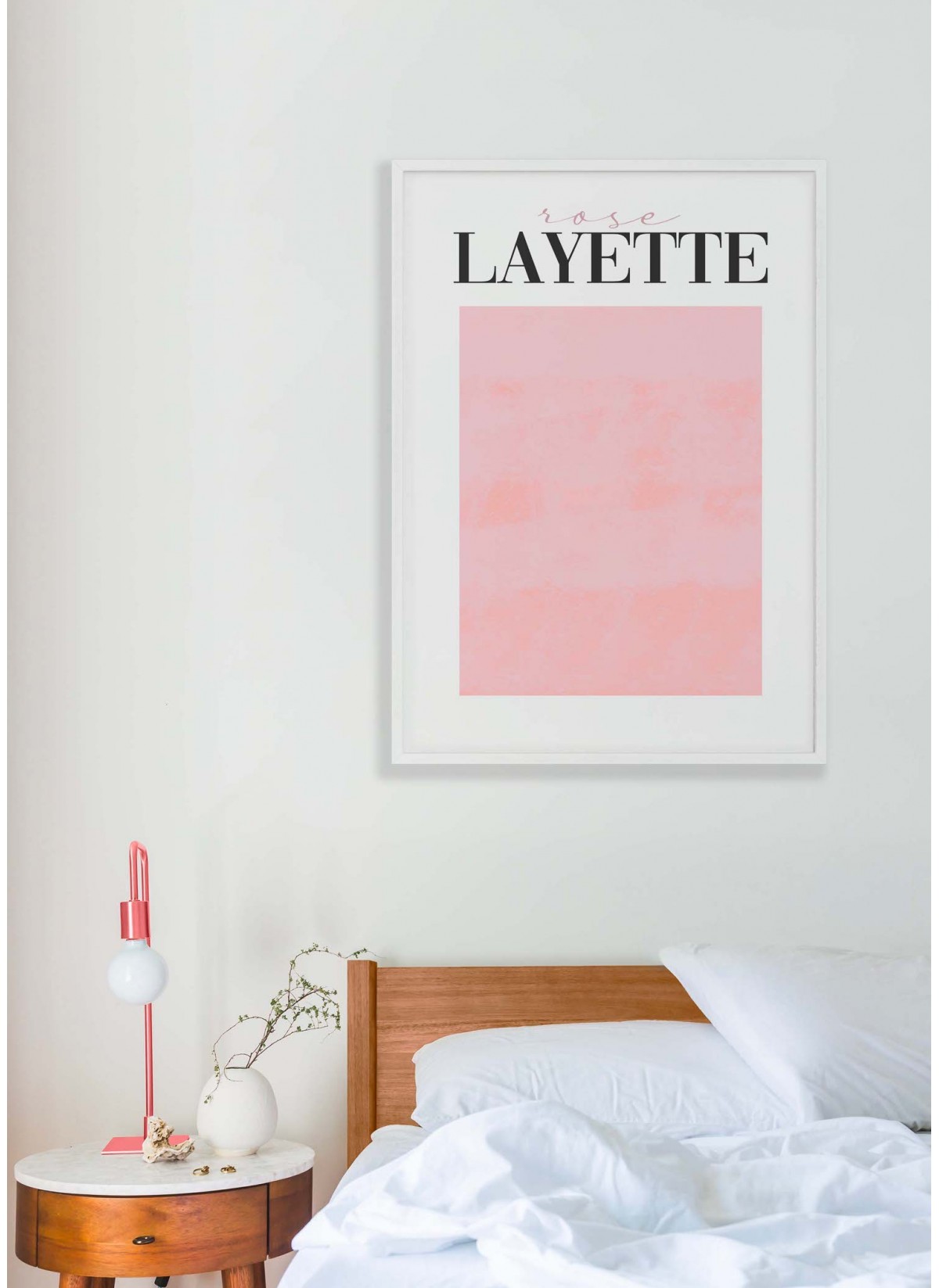 Affiche Rose Layette