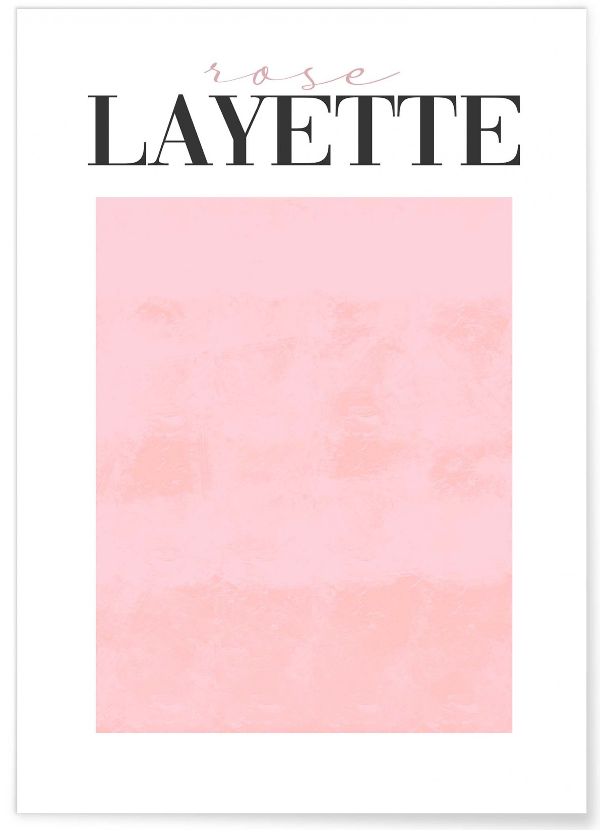 Affiche Rose Layette