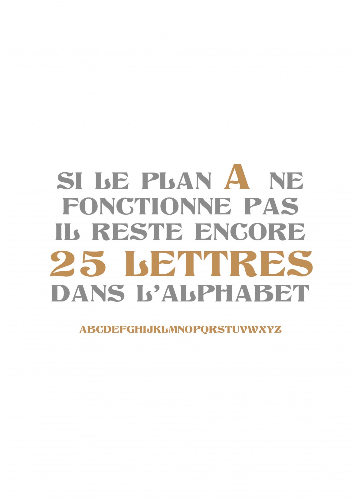 Affiche "25 lettres"
