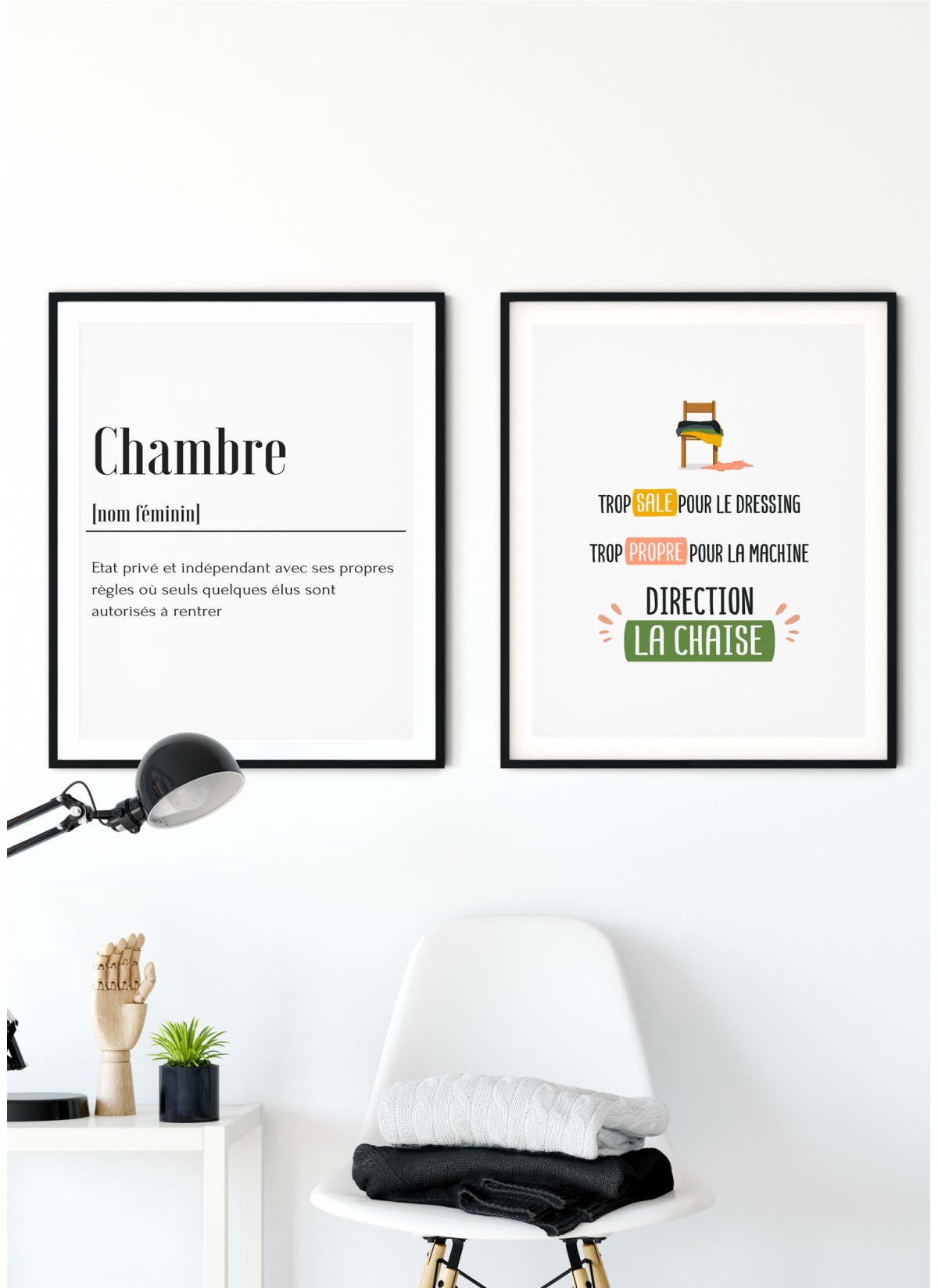 Affiche Direction la chaise