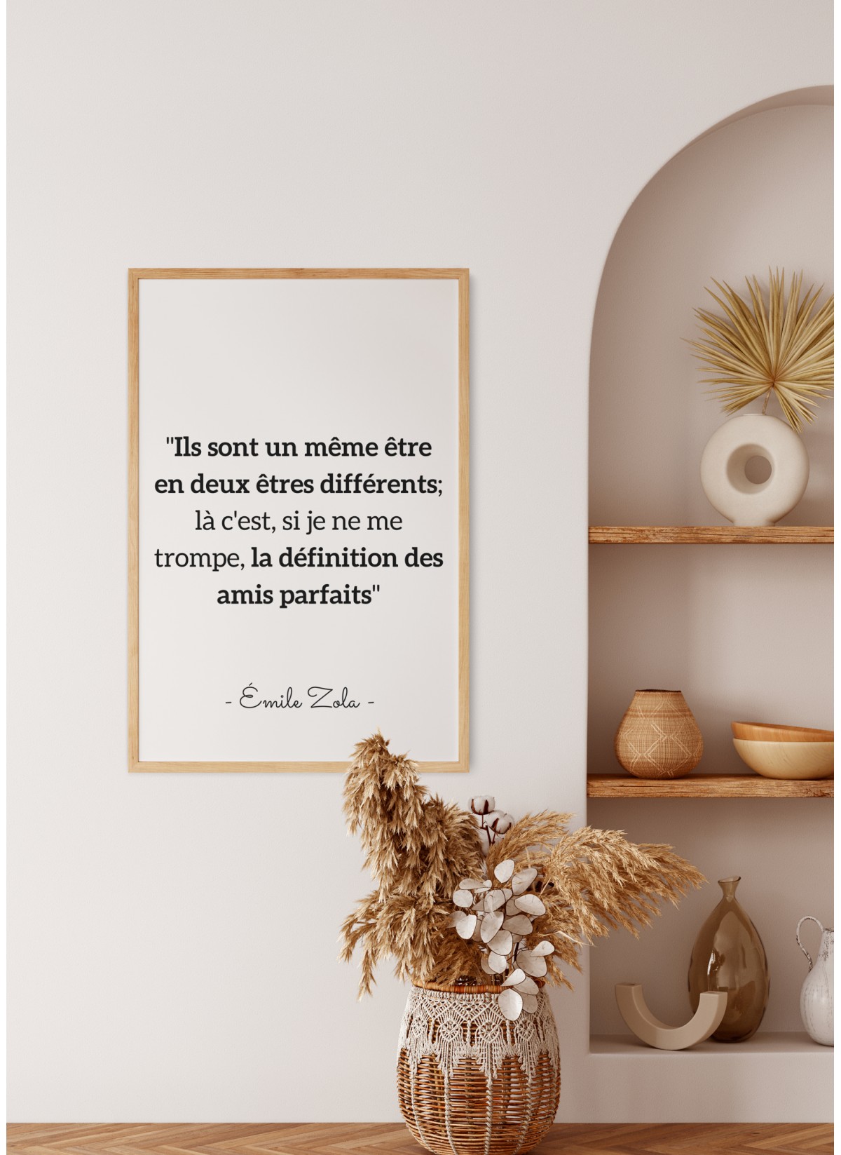 Affiche citation Emile Zola "Amis parfaits"