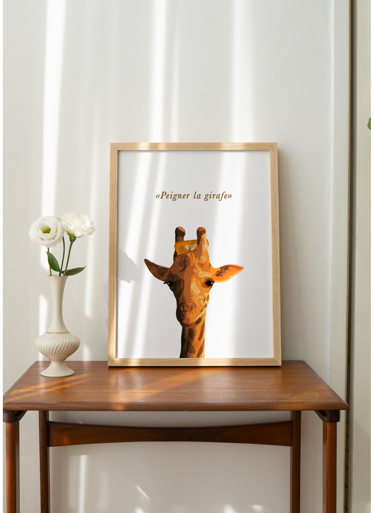 Affiche "Peigner la girafe"