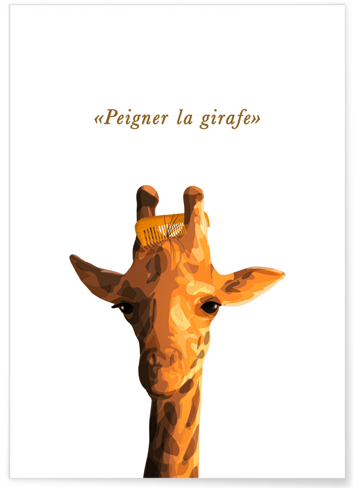 Affiche "Peigner la girafe"