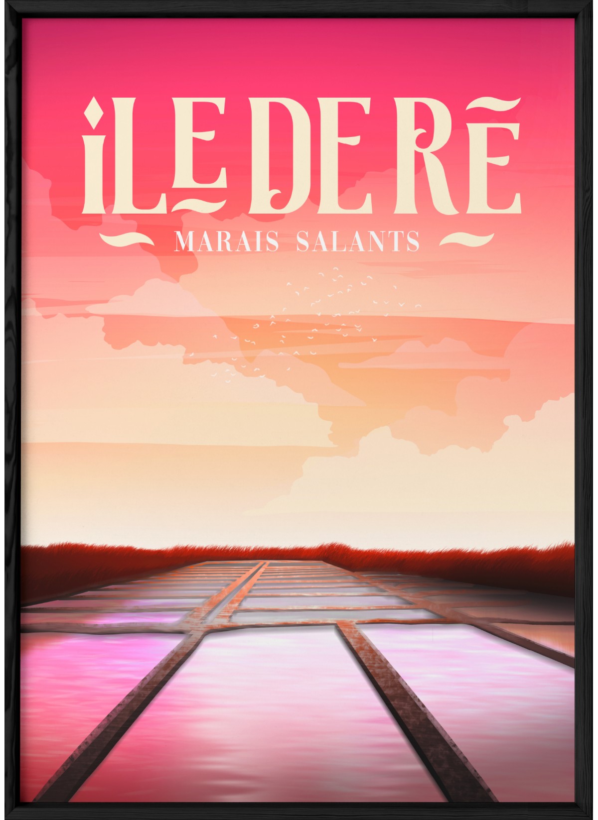 Affiche Île de Ré : Marais salants
