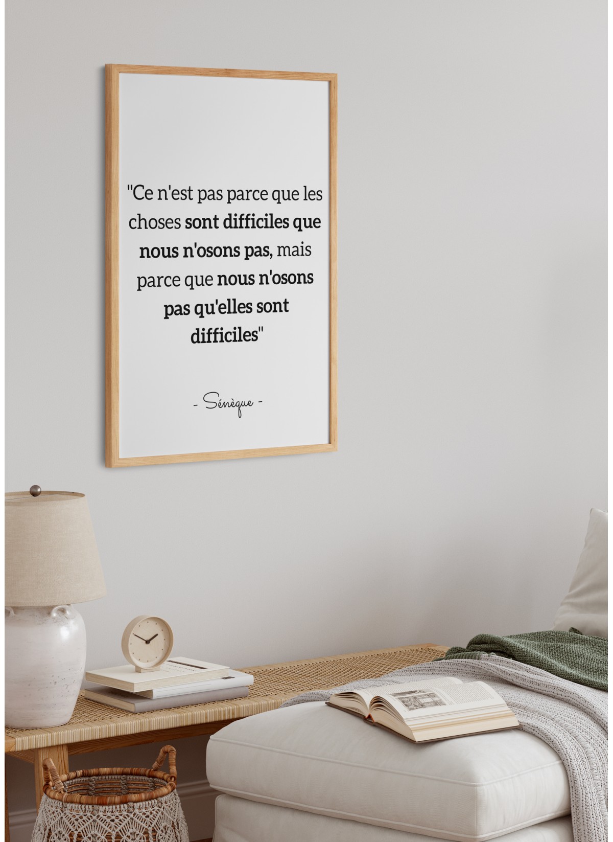 Affiche citation Sénèque : "Ce n'est pas..."