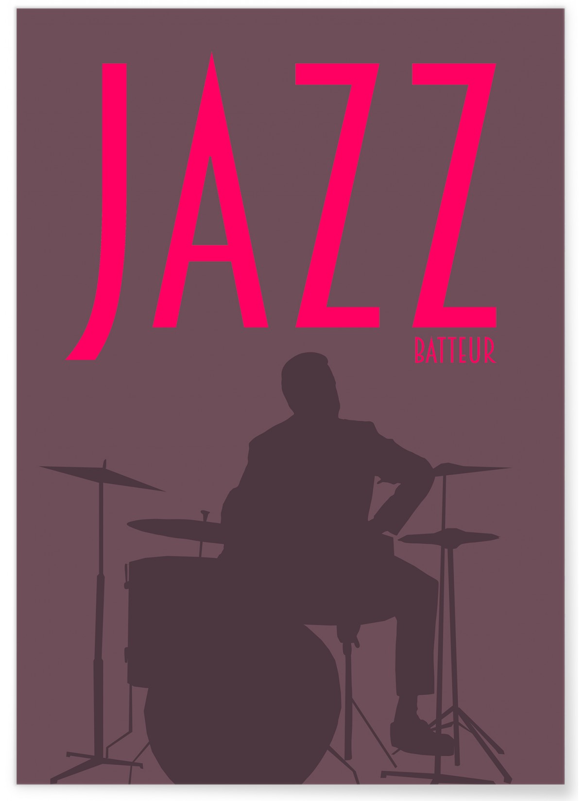 Affiche Jazz Batteur