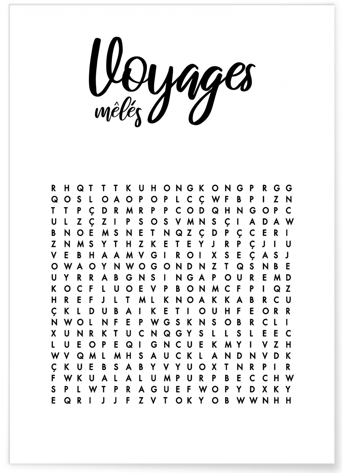 Affiche Voyages Mêlés