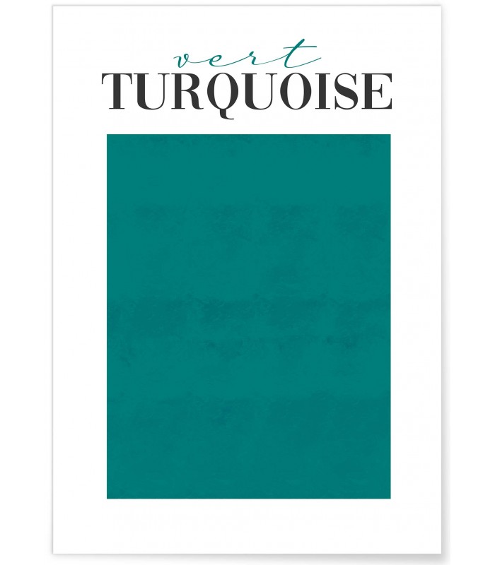 Affiche Vert Turquoise
