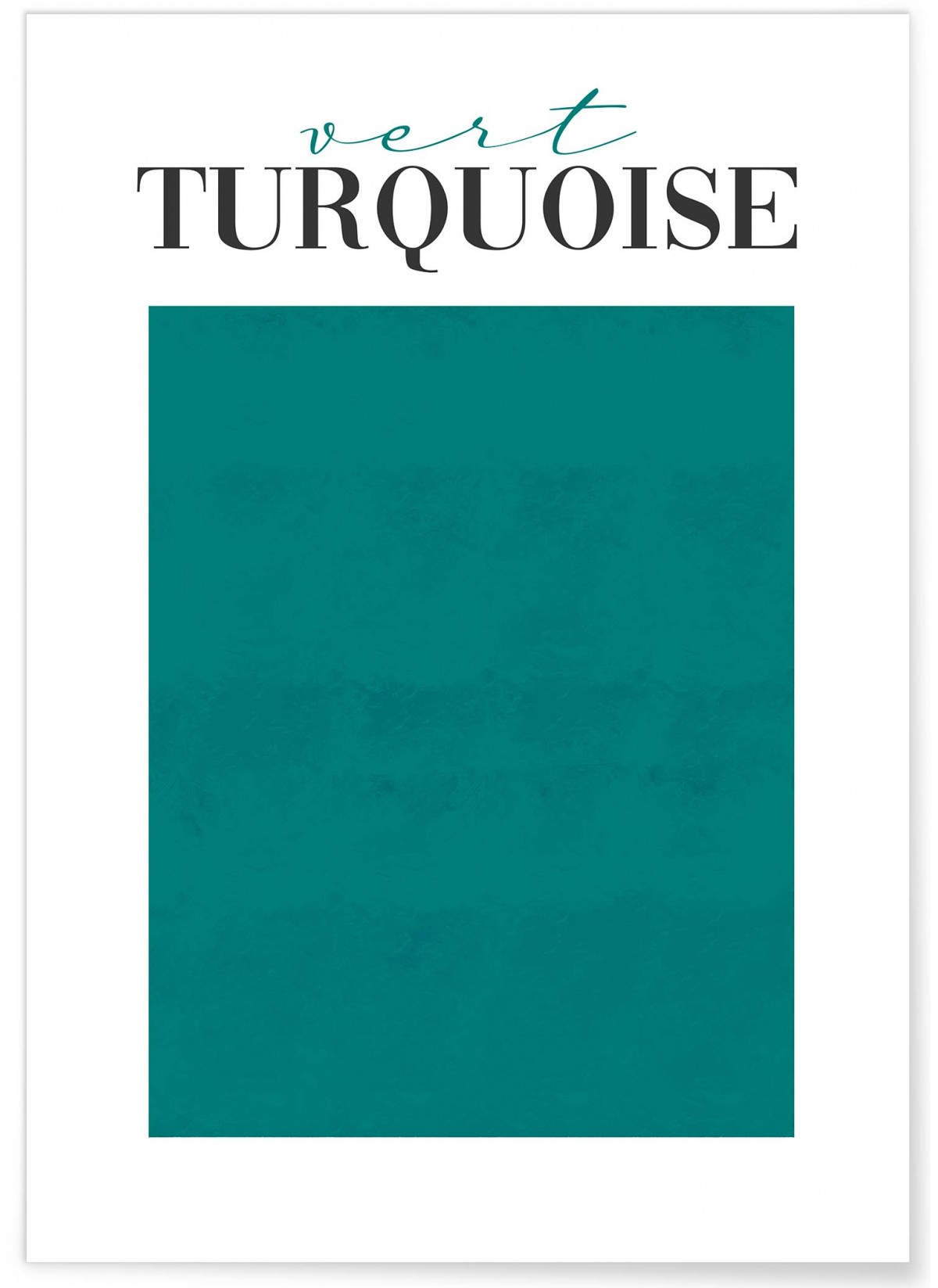 Affiche Vert Turquoise