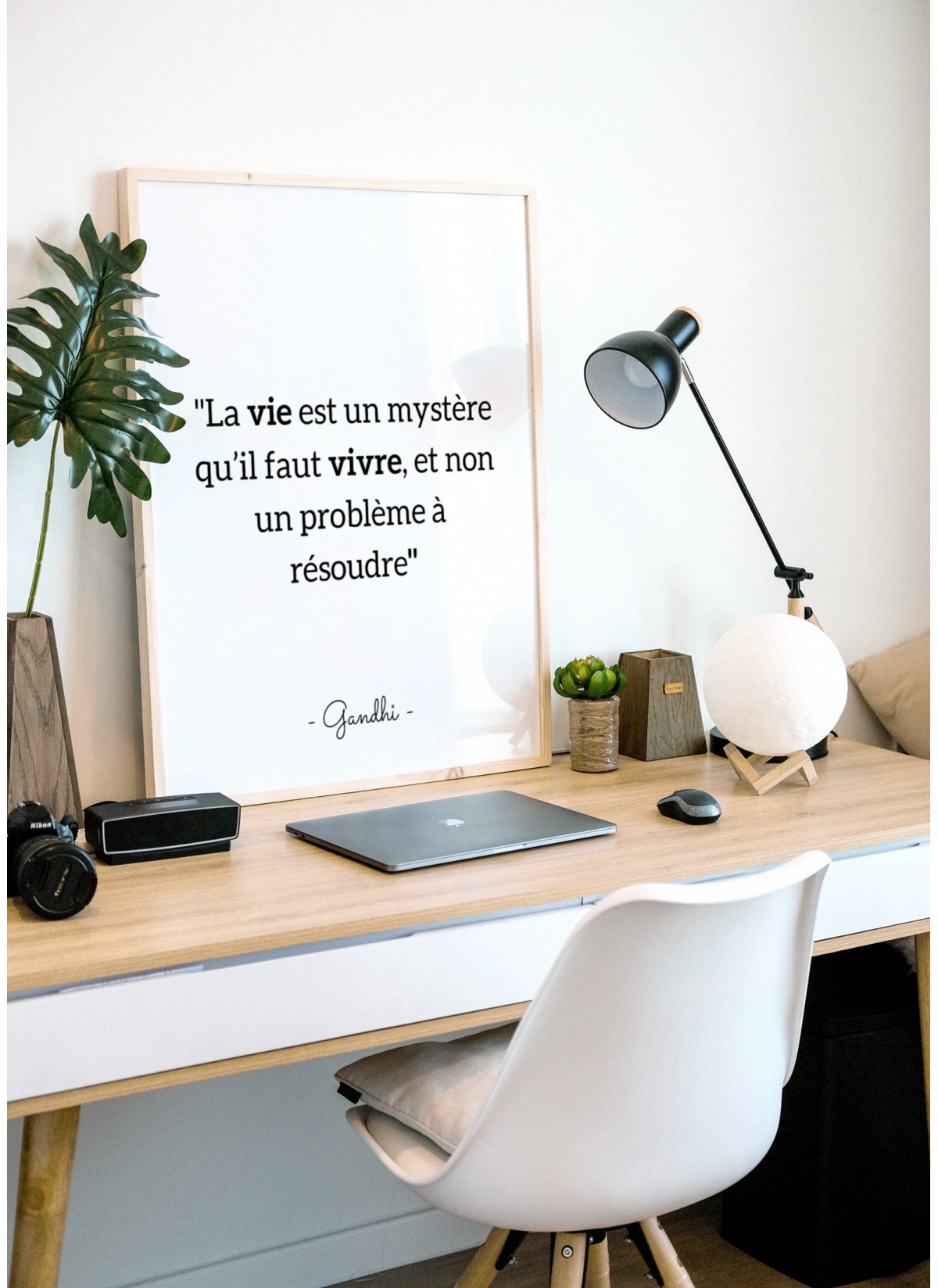 Affiche Gandhi "La vie est un mystère..."