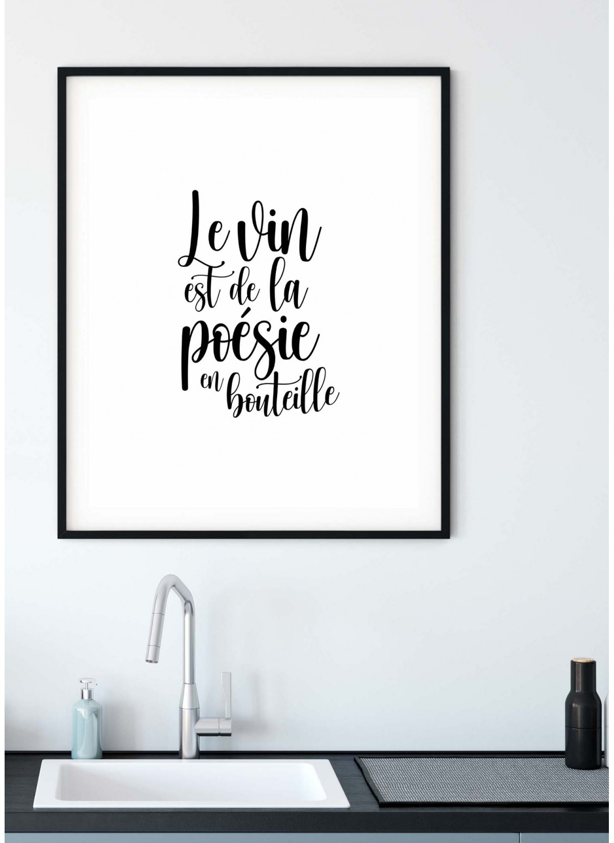 Affiche "Le vin est de la poésie en bouteille"