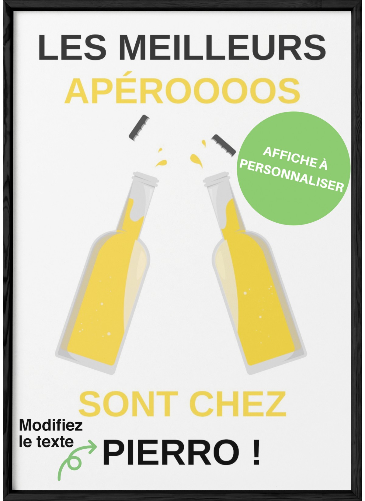 Affiche "Les meilleurs apéros" [personnalisable]