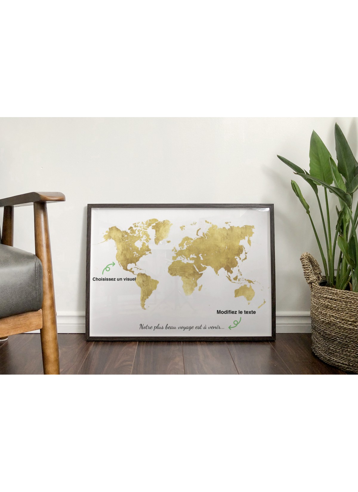 Affiche carte du Monde [personnalisable]