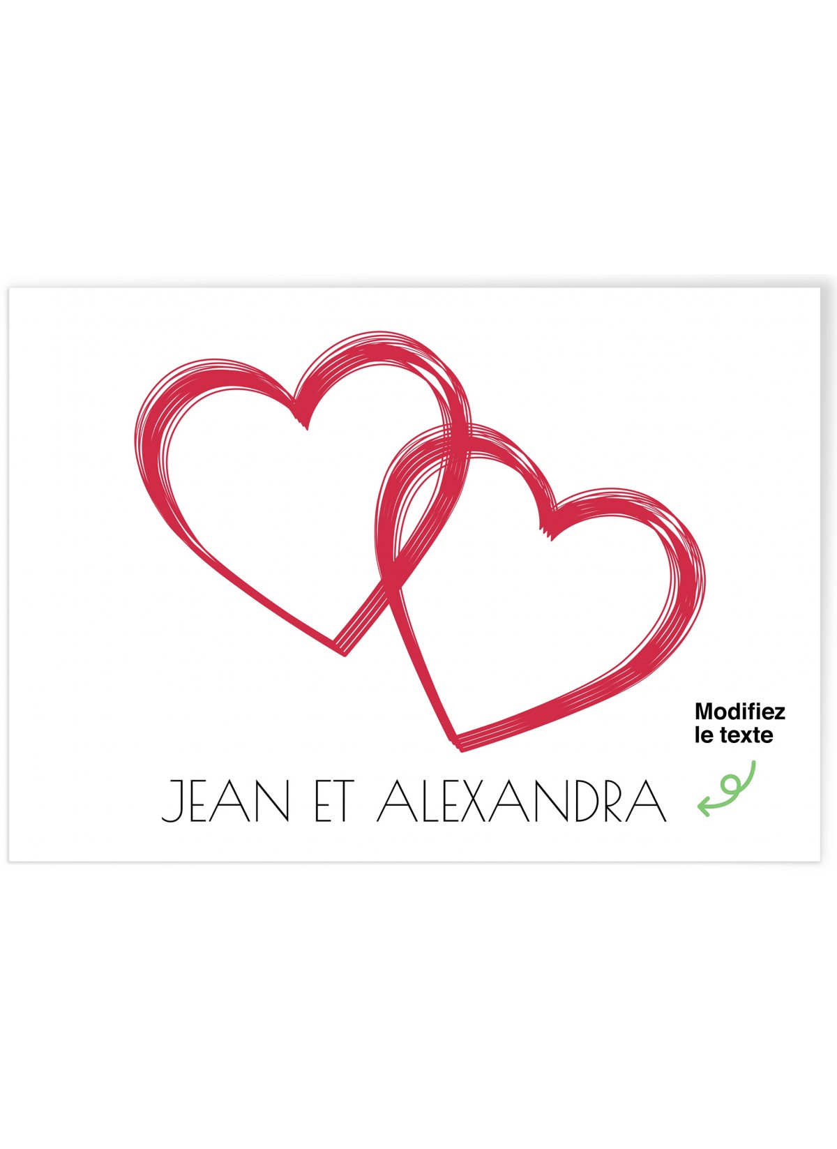 Affiche double coeur [personnalisable]