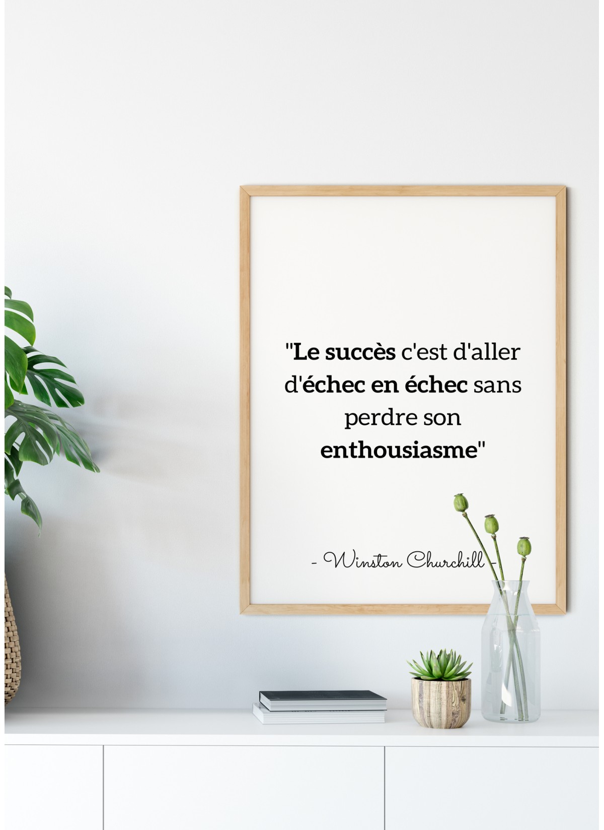 Affiche citation Winston Churchill "Le succès c'est aller..."