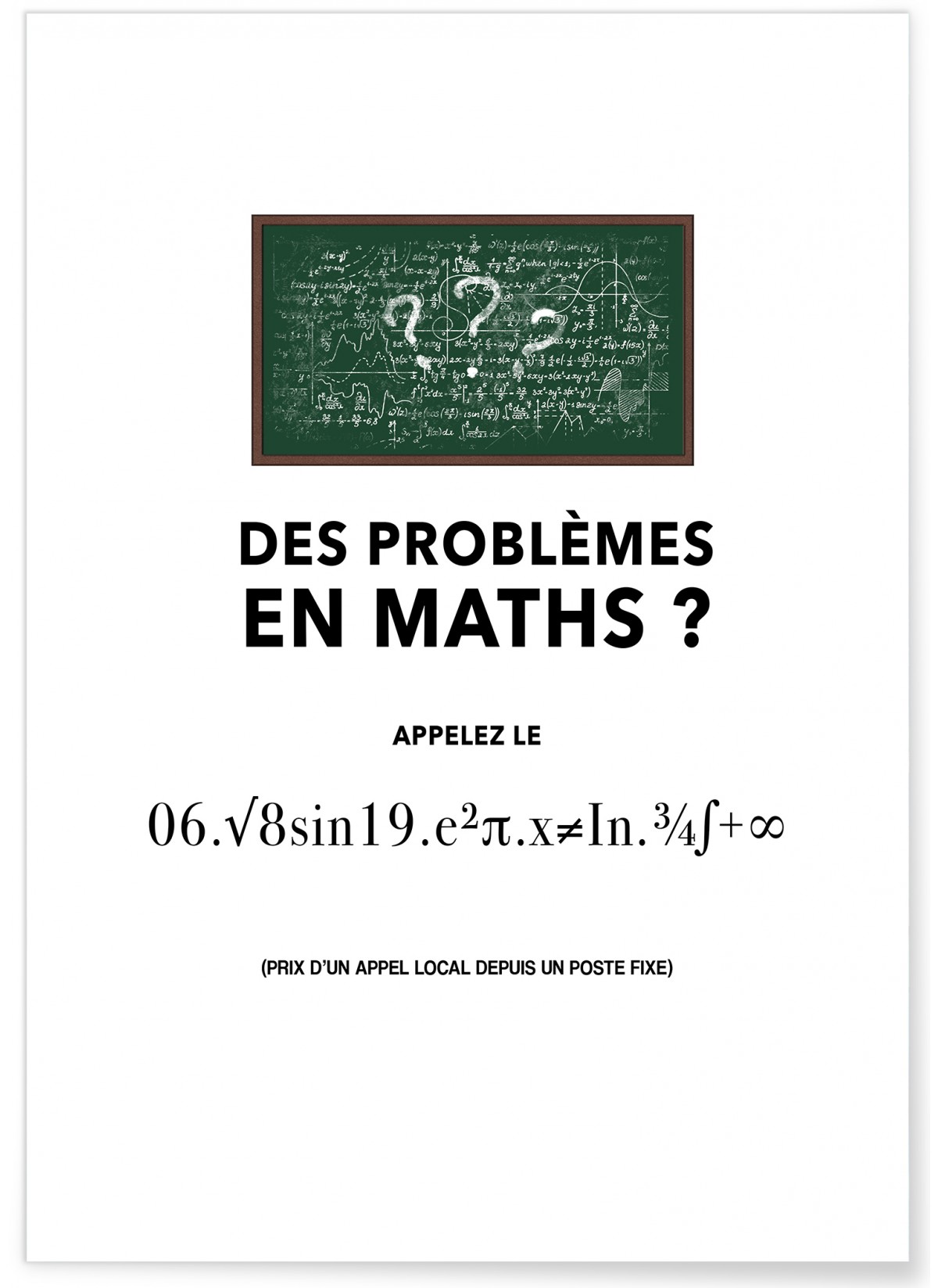 Affiche Problème de maths