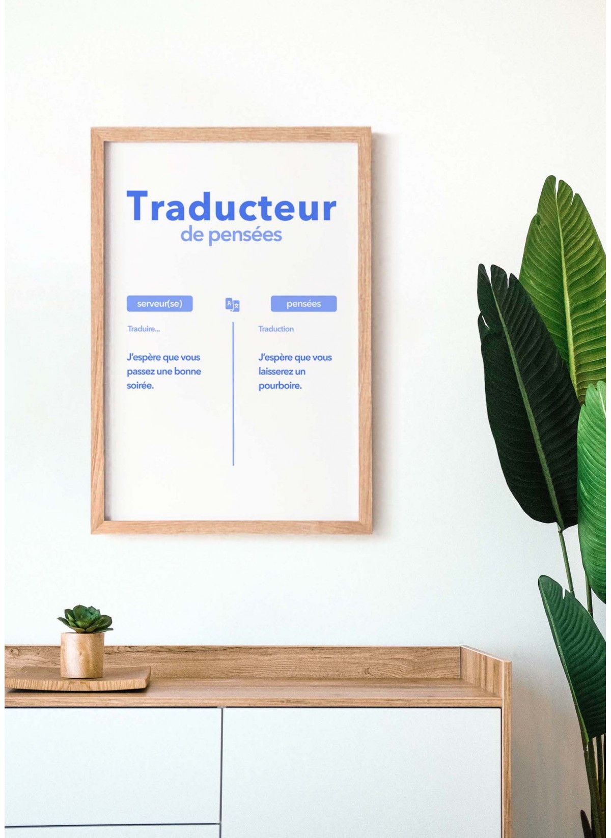 Affiche Traducteur de pensées - Serveur(se)
