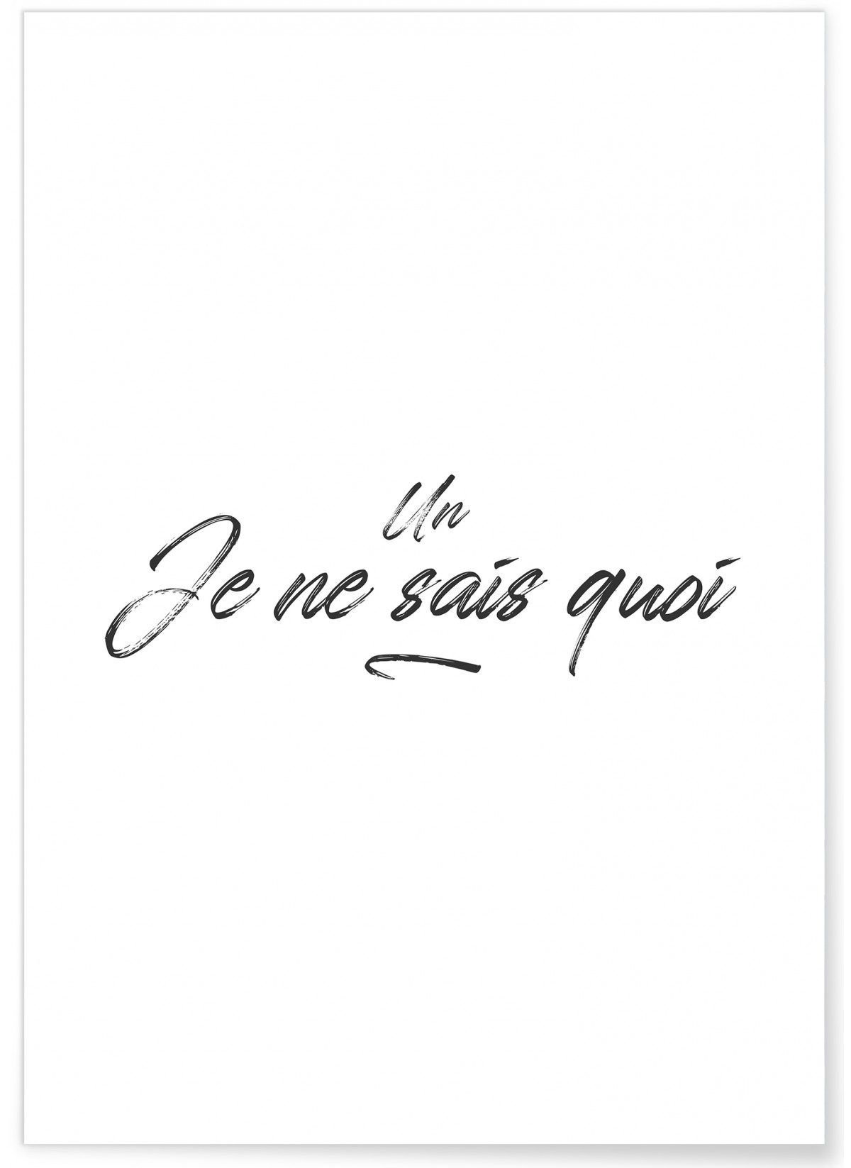 Affiche "Un je ne sais quoi"