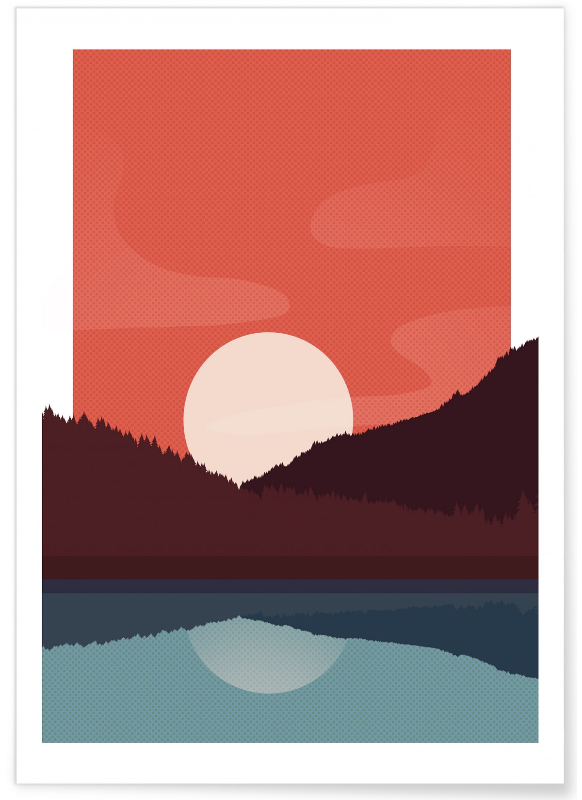 Poster Landscape Sunset